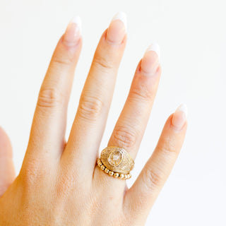 Beaded Blondes Lauren Beaded Ring In Gold