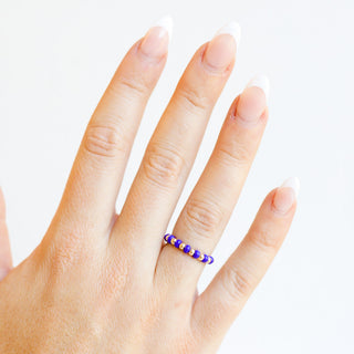 Beaded Blondes The Poppi Ring in Blue