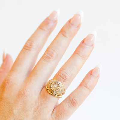 Lexi Beaded Ring in Gold