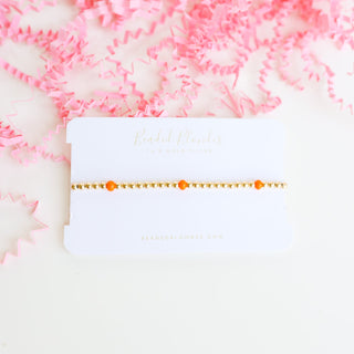 Beaded Blondes Orange Poppi Bracelet