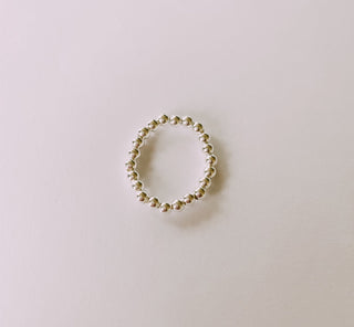 Beaded Blondes Lauren Beaded Ring In Silver