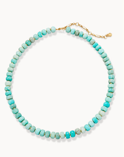 Oval Stone Beaded Necklace