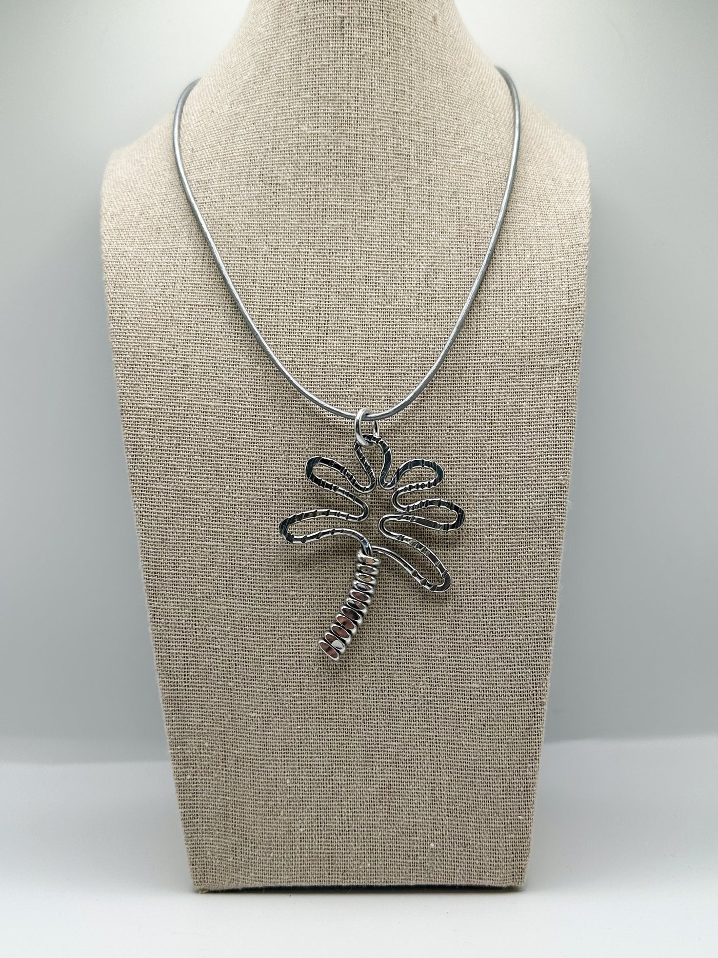 Palm Tree Metal Necklace