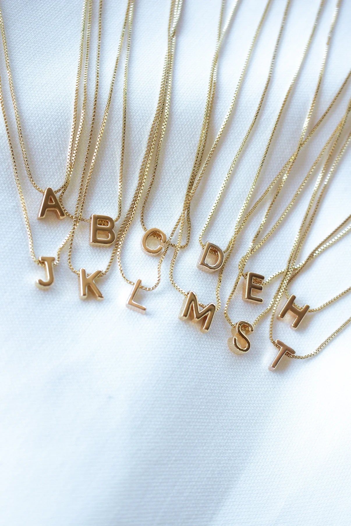 Gold Filled Initial Bar Necklace