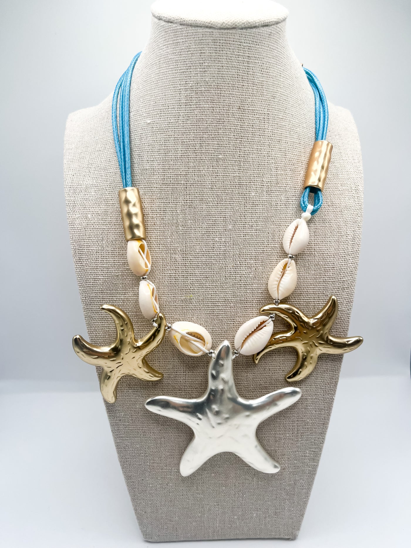 Blue Shell Starfish Necklace