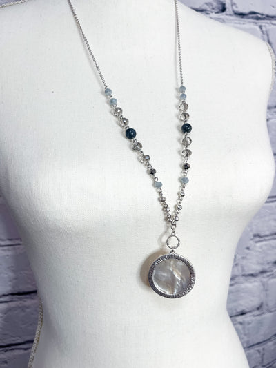 Simple Grey Beads Necklace