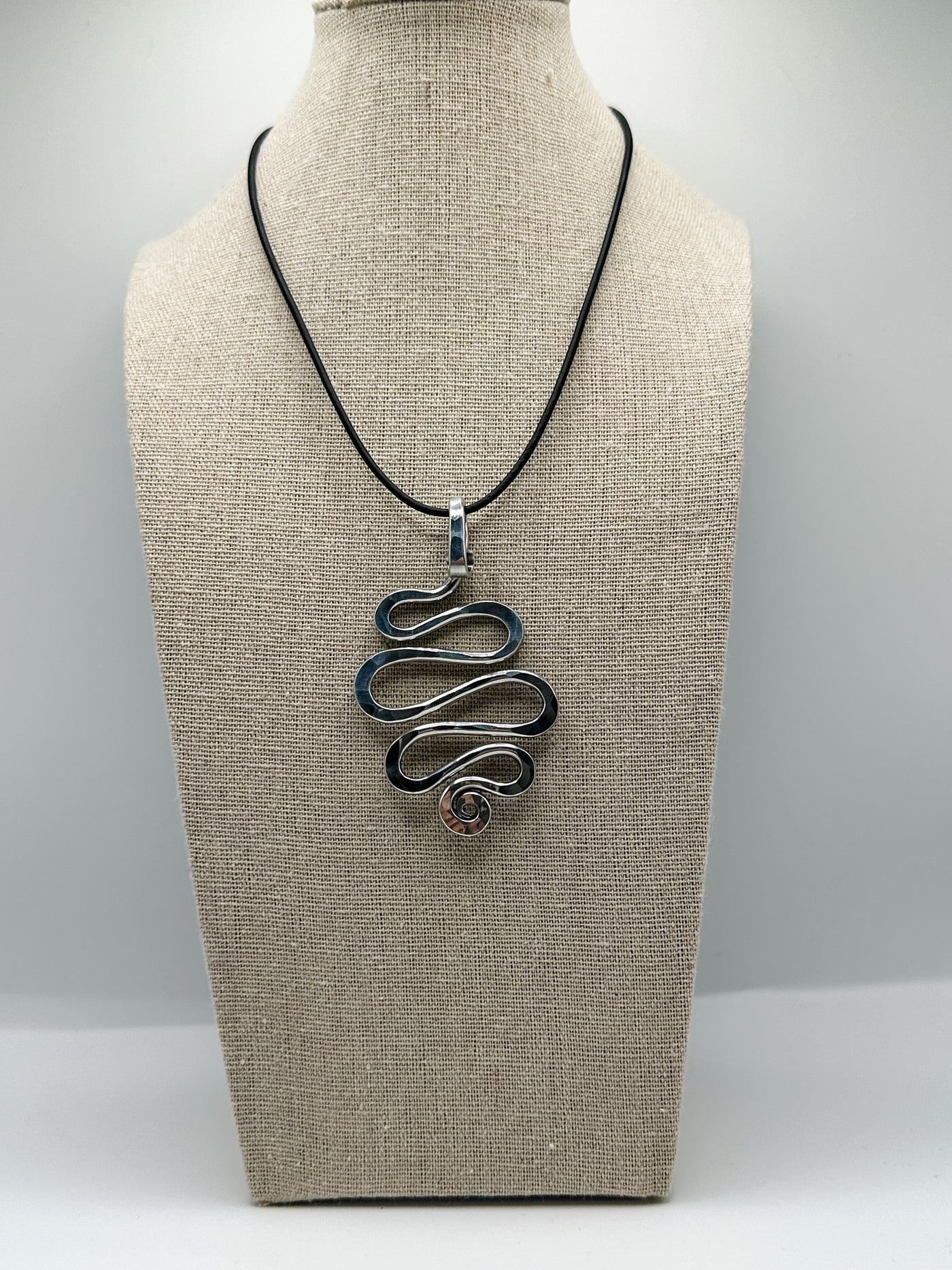 Squiggle Metal Necklace