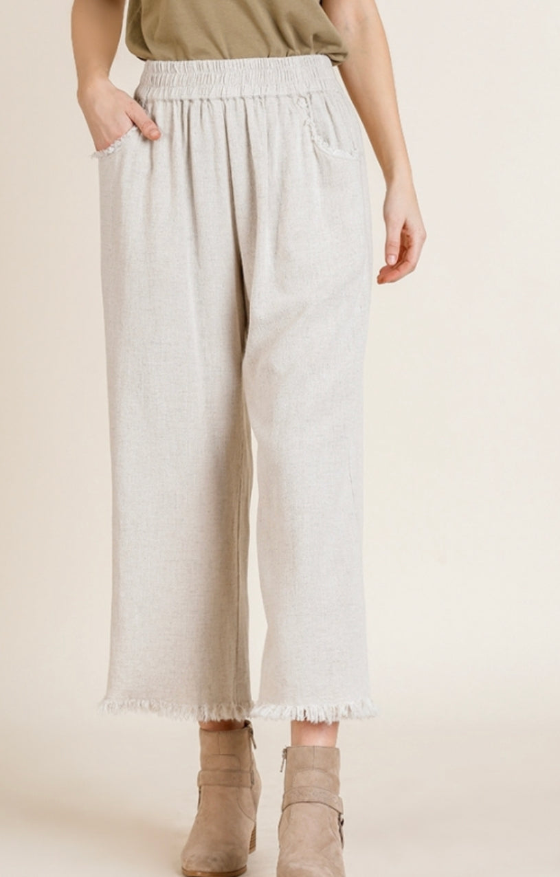 Umgee Best Selling Linen Wide Leg Pants