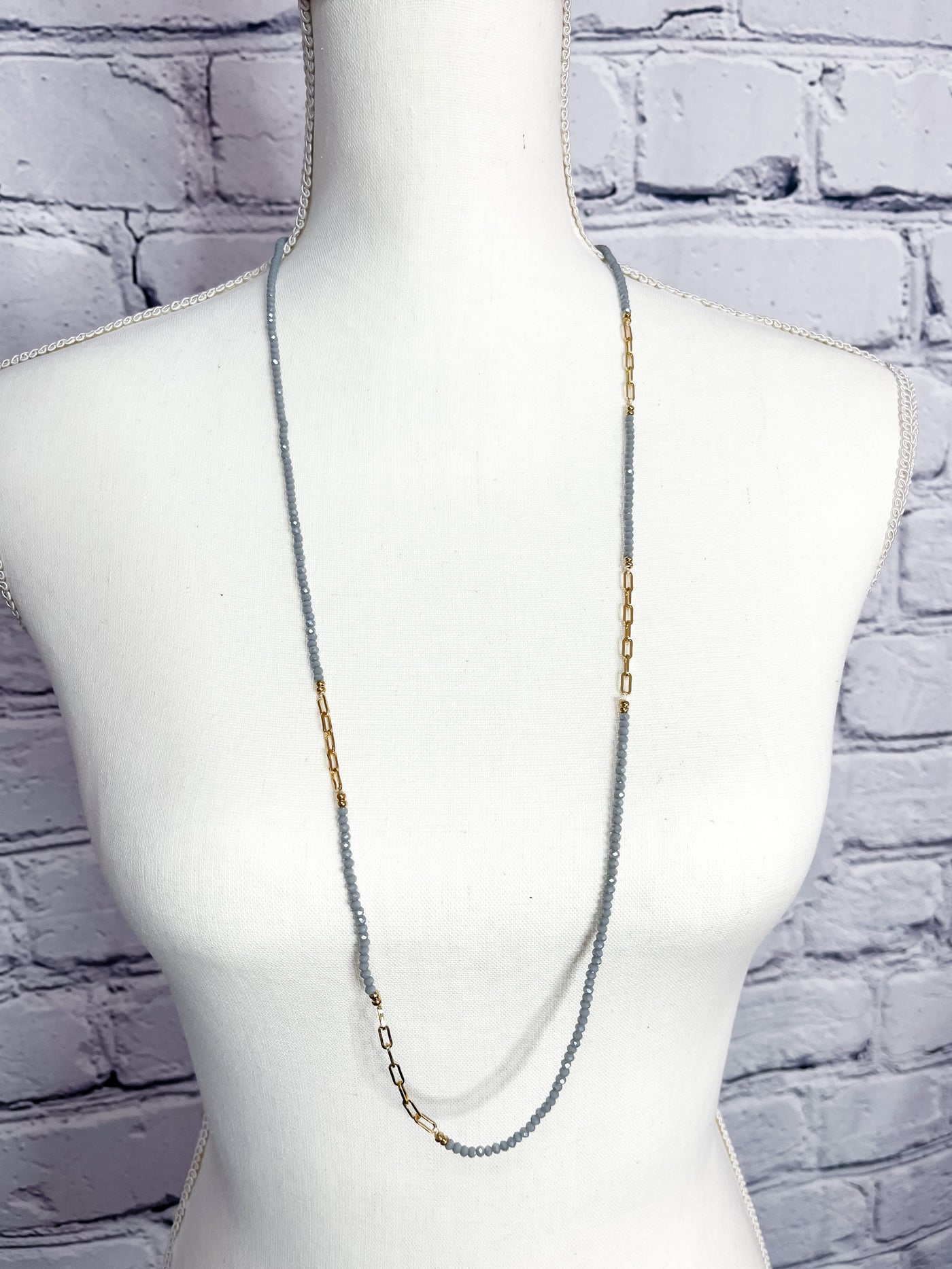 Dainty Gold Bead Necklace