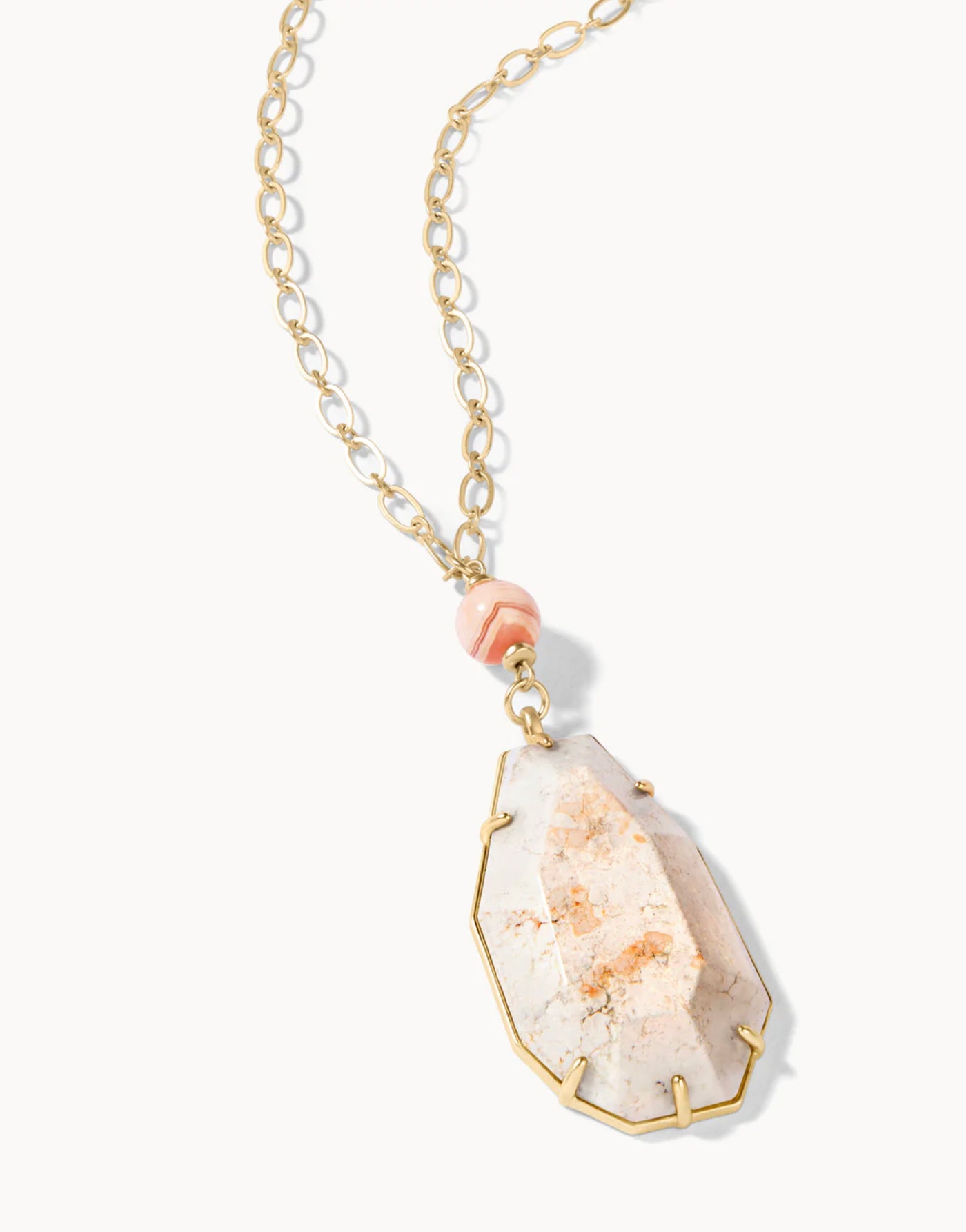Oldfield Stone Necklace Gold/Taupe