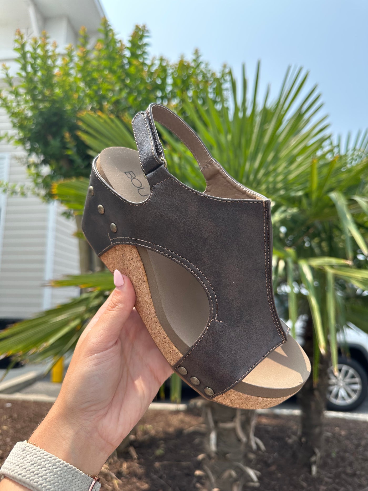 Corky's Carley Wedge Sandals Chocolate Smooth