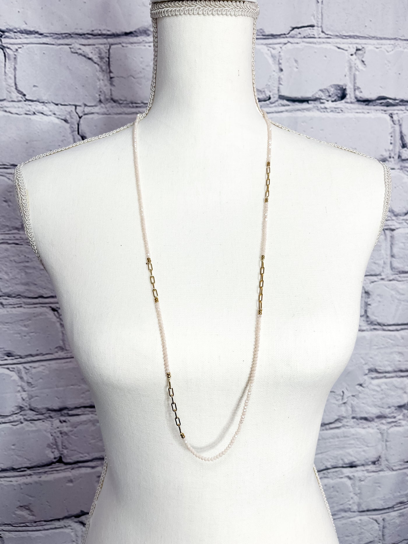 Dainty Gold Bead Necklace