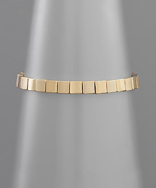 Square metal Bead bracelet