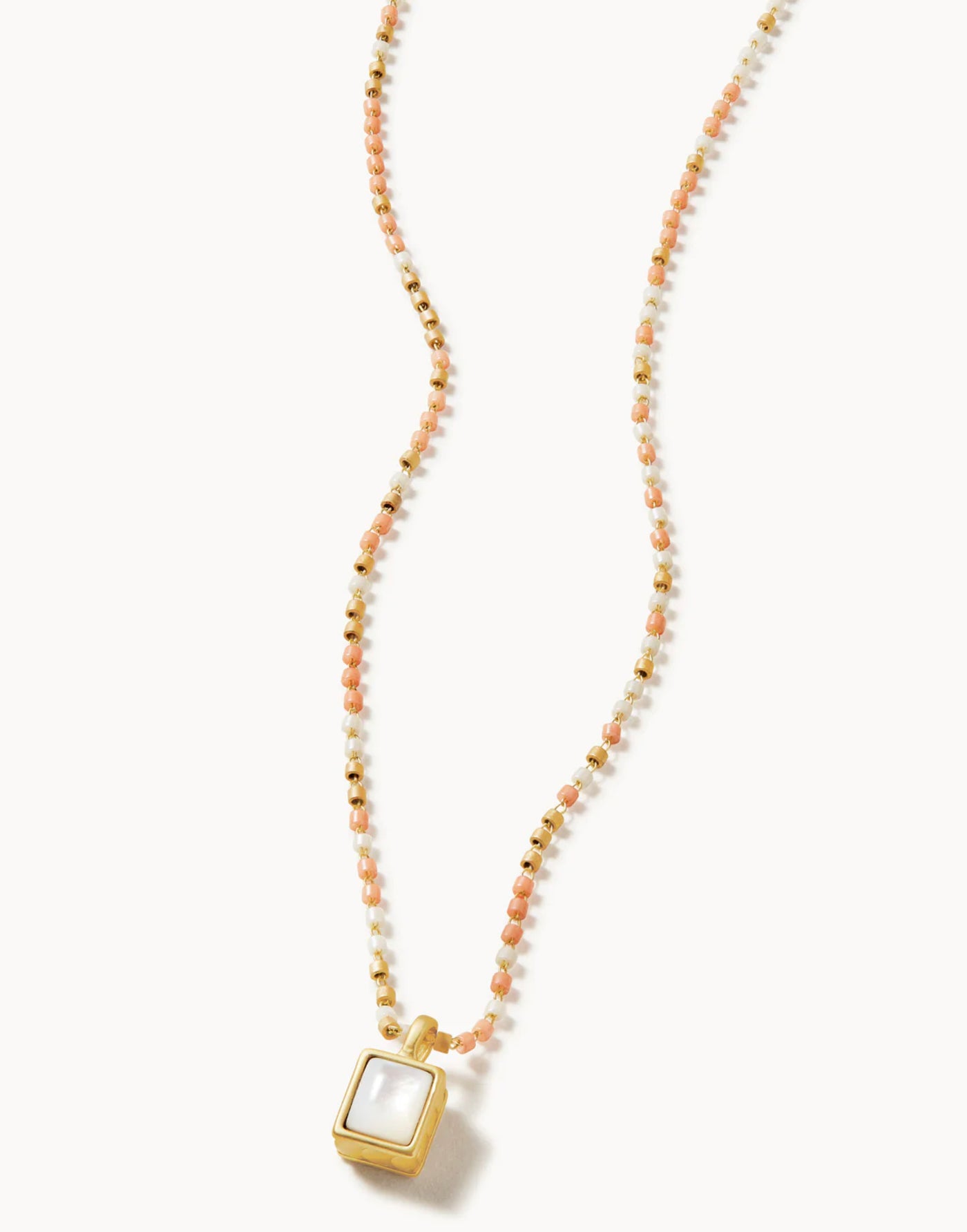 Naia Petite Mother of Pearl Beaded Necklace