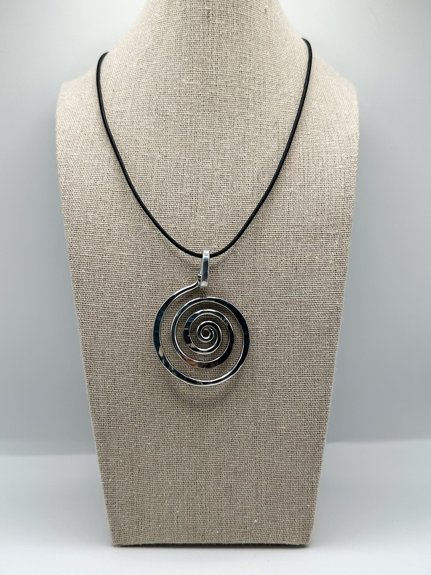 Spiral Circle Metal Necklace