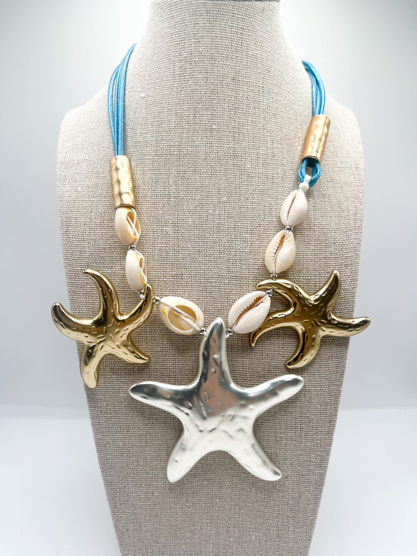 Blue Shell Starfish Necklace