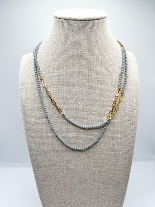 Dainty Gold Bead Necklace