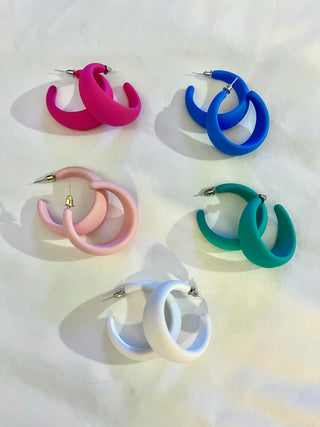 Chunky Open Hoop Earrings