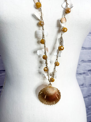 Orange Shell Necklace