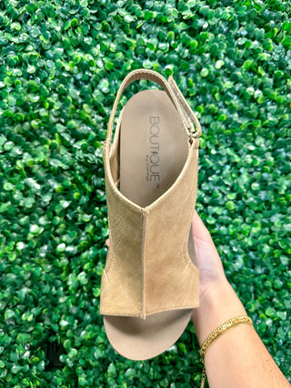Corky's Carley Wedge Sandals Taupe