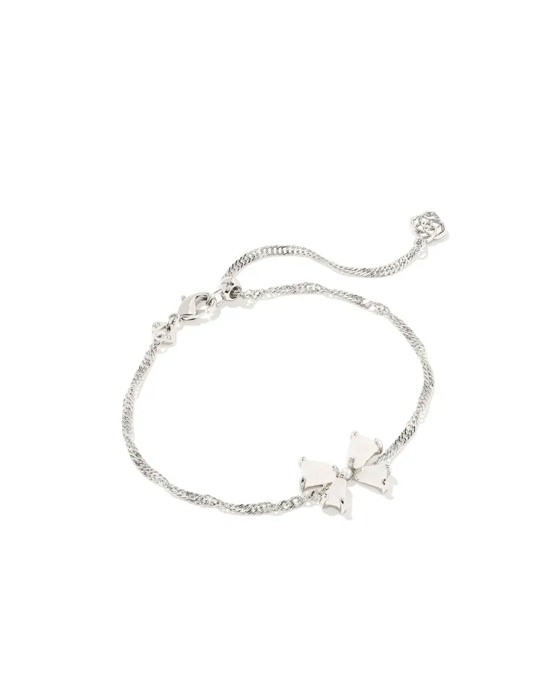 Kendra Scott Blair Bow Small Chain Bracelet in Iridescent Drusy