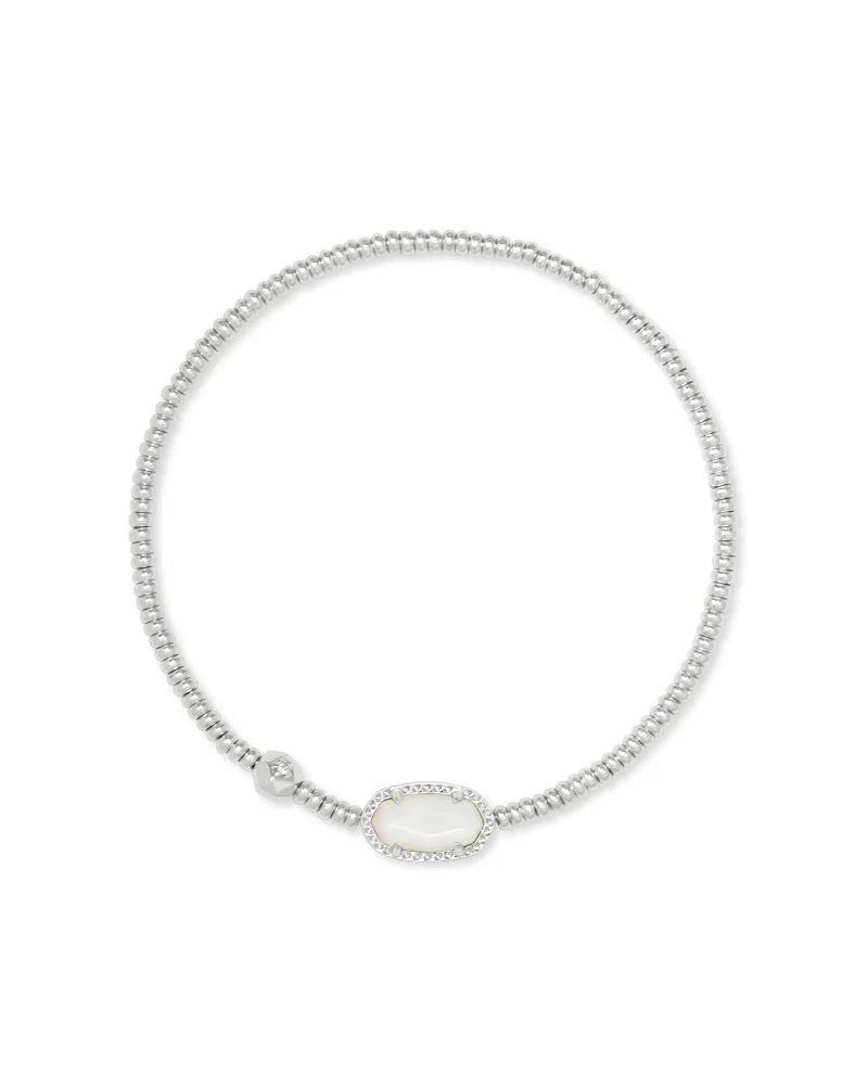 Grayson Silver Stretch Bracelet in Ivory Mother-of-Pearl