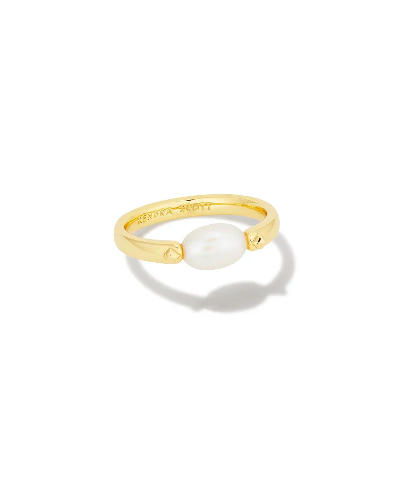 Leighton Gold Pearl Ring