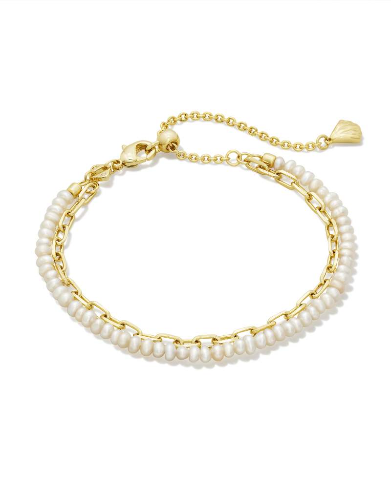 Lolo Multi Strand Bracelet Gold Pearl