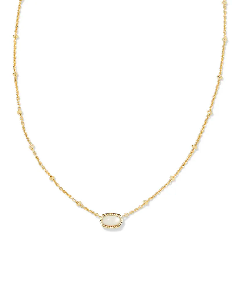 Kendra Scott Boxed Mini Elisa Necklace Gold Ivory MOP