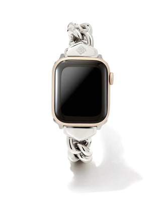 Kendra Scott Silver Stainless Steel Whitley Chain Apple Watch Band