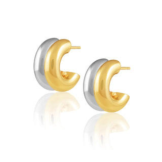 Sahira Kylie two tone hoops