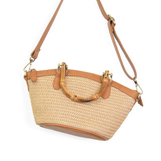 Millie Bamboo Handle Basket Crossbody