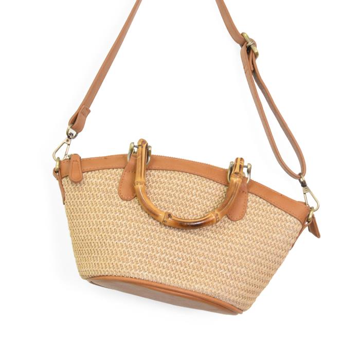 Millie Bamboo Handle Basket Crossbody