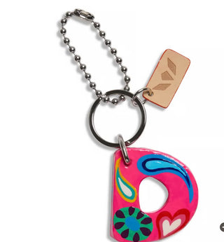 Pink Paper Mache Alphabet Charms - Consuela
