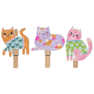 Whimsy Cat Magnet Clip Set