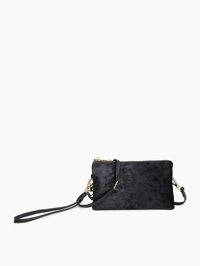 Riley Velvet 3 Compartment Wristlet/Crossbody