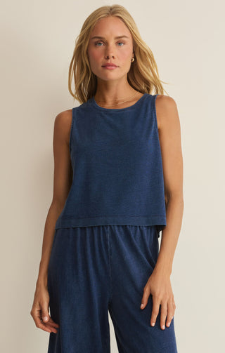 Z Supply Sloane Jersey Denim Muscle Tank
