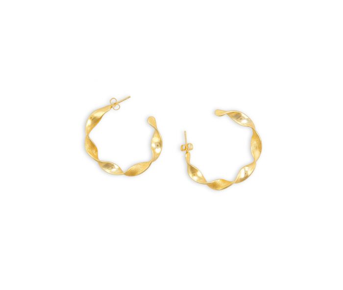 Gleaming Glamour Gold Tone Earrings