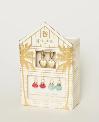 Spartina Bauble Store Hoop Earring Set Heart
