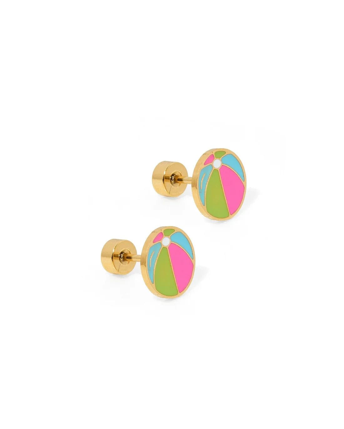 Beach Ball Screwback Studs