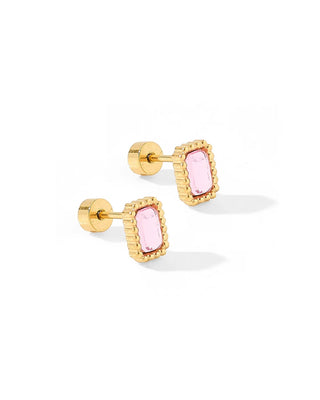 Madison Pink Screwback Stud Earring