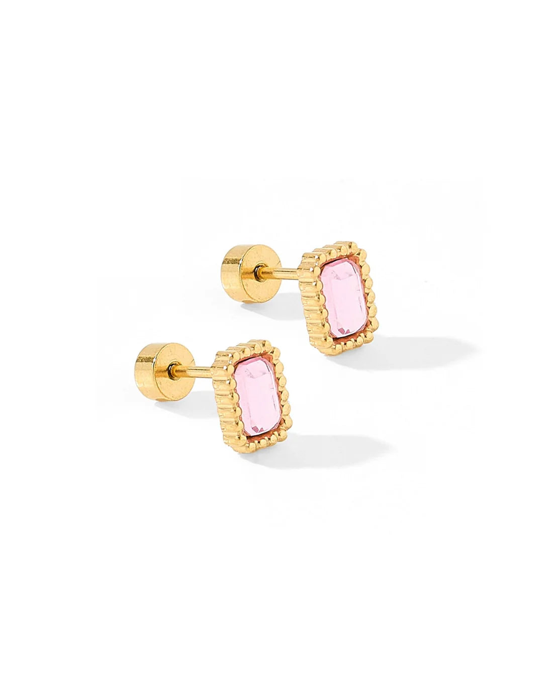 Madison Pink Screwback Stud Earring