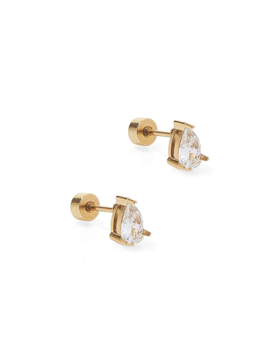 Paige Pear Screwback Stud Earring