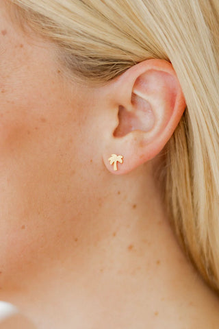 Linny Co Palm Tree Studs