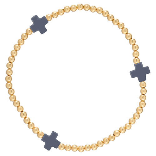 ENewton Extends Signature Cross Pattern 3mm Bead Bracelet