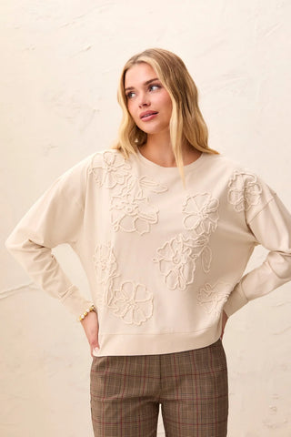 Tribal Crew Neck Floral Top
