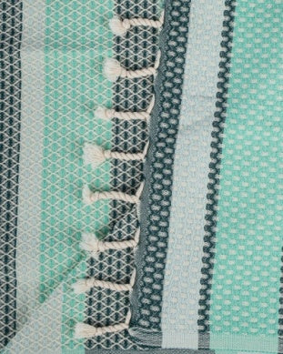 Sand Cloud Towel Jade Dobby Stripe