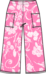 Escape by Habitat Vintage Scroll Pocket Flood Pants