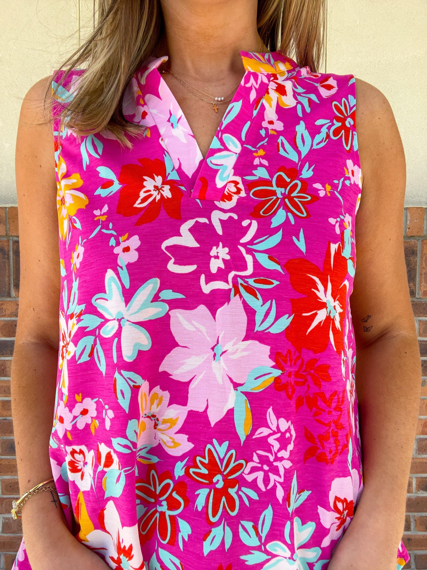 Pink Floral Breeze Top