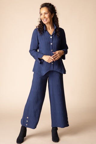 Habitat Rayon Jacquard Button Hem Pant